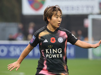 Yuka Momiki of Leicester City Women participates in the Barclays FA Women's Super League soccer match between West Ham United Women and Leic...