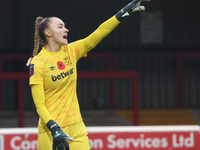 Kinga Szemik of West Ham United WFC plays during the Barclays FA Women's Super League soccer match between West Ham United Women and Leicest...