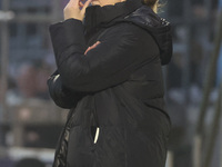 Rehanne Skinner manages West Ham United Women during the Barclays FA Women's Super League soccer match between West Ham United Women and Lei...