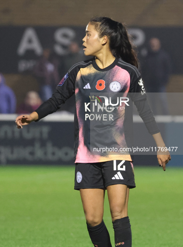 Asmita Ale, on loan from Tottenham Hotspur, plays during the Barclays FA Women's Super League soccer match between West Ham United Women and...