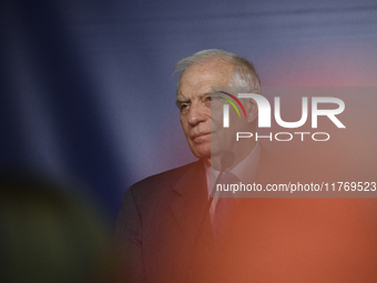 EU's High Representative for Foreign Affairs and Security Policy Josep Borell looks on during a press conference in Warsaw, Poland, on Novem...