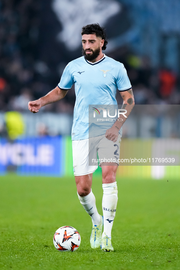 Samuel Gigot of SS Lazio during the UEFA Europa League 2024/25 League Phase MD4 match between SS Lazio and FC Porto at Stadio Olimpico on No...