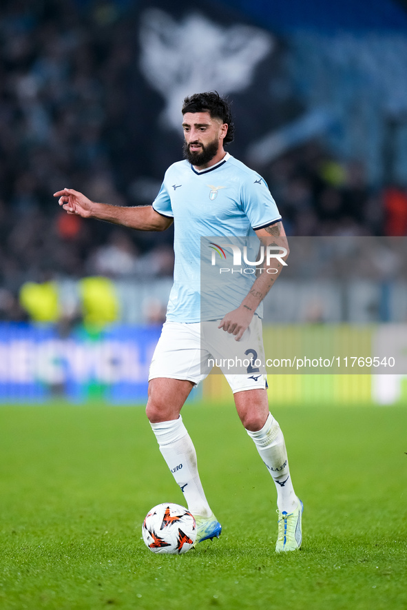 Samuel Gigot of SS Lazio during the UEFA Europa League 2024/25 League Phase MD4 match between SS Lazio and FC Porto at Stadio Olimpico on No...