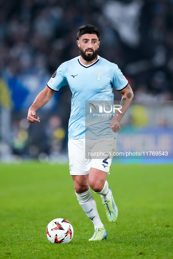 Samuel Gigot of SS Lazio during the UEFA Europa League 2024/25 League Phase MD4 match between SS Lazio and FC Porto at Stadio Olimpico on No...