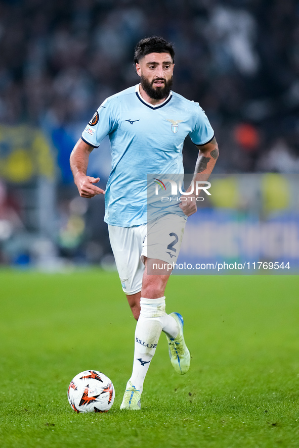 Samuel Gigot of SS Lazio during the UEFA Europa League 2024/25 League Phase MD4 match between SS Lazio and FC Porto at Stadio Olimpico on No...