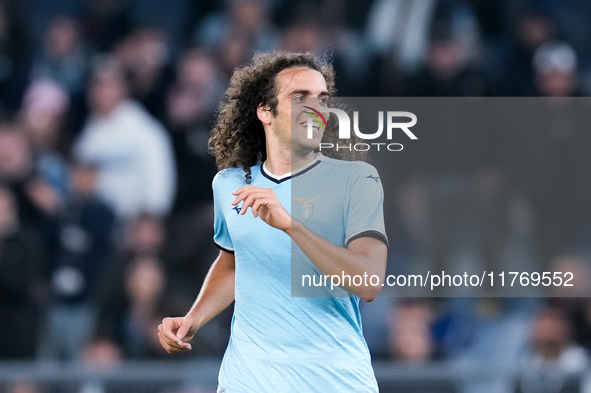 Matteo Guendouzi of SS Lazio looks on during the UEFA Europa League 2024/25 League Phase MD4 match between SS Lazio and FC Porto at Stadio O...