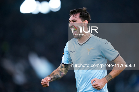 Alessio Romagnoli of SS Lazio celebrates after scoring first goal during the UEFA Europa League 2024/25 League Phase MD4 match between SS La...