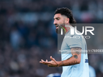 Samuel Gigot of SS Lazio looks on during the UEFA Europa League 2024/25 League Phase MD4 match between SS Lazio and FC Porto at Stadio Olimp...