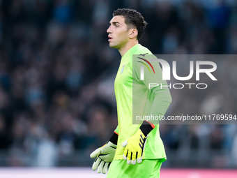 Christos Mandas of SS Lazio looks on during the UEFA Europa League 2024/25 League Phase MD4 match between SS Lazio and FC Porto at Stadio Ol...