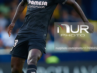 Gueye of Villarreal CF is in action during the LaLiga EA Sports match between Villarreal CF and Deportivo Alaves at Estadio de la Ceramica i...