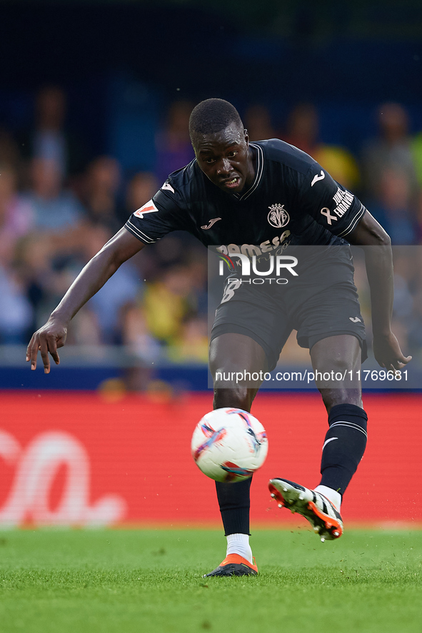 Gueye of Villarreal CF is in action during the LaLiga EA Sports match between Villarreal CF and Deportivo Alaves at Estadio de la Ceramica i...