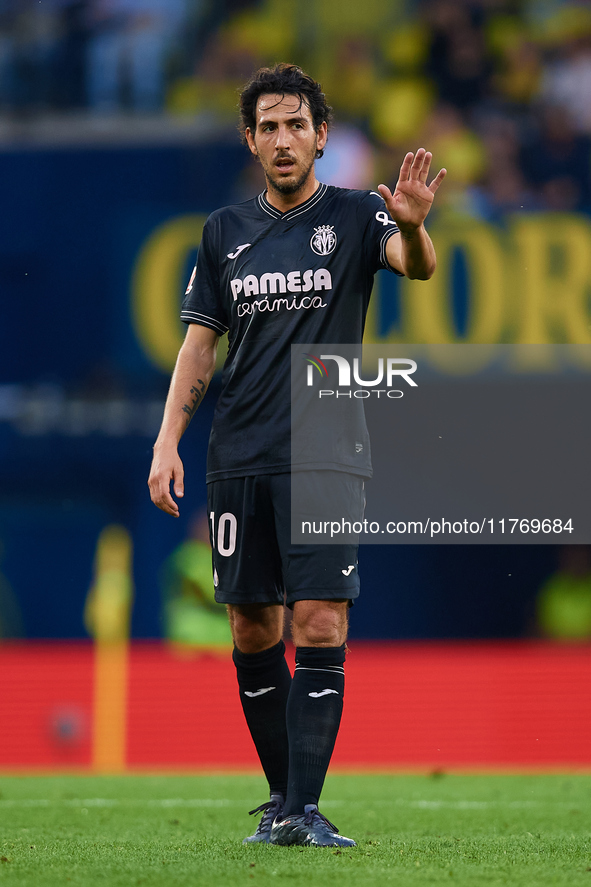 Dani Parejo of Villarreal CF reacts during the LaLiga EA Sports match between Villarreal CF and Deportivo Alaves at Estadio de la Ceramica i...