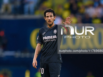 Dani Parejo of Villarreal CF reacts during the LaLiga EA Sports match between Villarreal CF and Deportivo Alaves at Estadio de la Ceramica i...