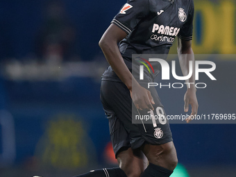 Gueye of Villarreal CF is in action during the LaLiga EA Sports match between Villarreal CF and Deportivo Alaves at Estadio de la Ceramica i...