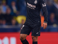 Juan Bernat of Villarreal CF reacts during the LaLiga EA Sports match between Villarreal CF and Deportivo Alaves at Estadio de la Ceramica i...