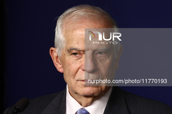 High Representative of the Union for Foreign Affairs and Security Policy Josep Borrell during the press conference in Warsaw, Poland on Nove...