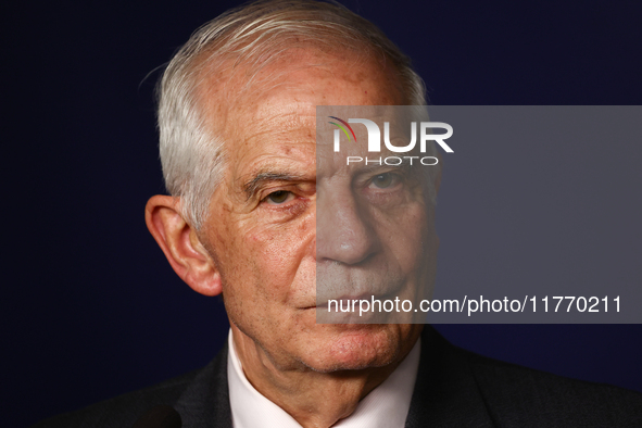 High Representative of the Union for Foreign Affairs and Security Policy Josep Borrell during the press conference in Warsaw, Poland on Nove...