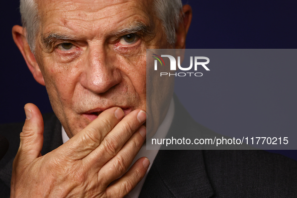 High Representative of the Union for Foreign Affairs and Security Policy Josep Borrell during the press conference in Warsaw, Poland on Nove...