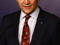 Minister of Foreign Affairs of Poland Radoslaw Sikorski during the press conference in Warsaw, Poland on November 12, 2024. (