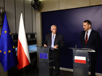 High Representative of the Union for Foreign Affairs and Security Policy Josep Borrell and Minister of Foreign Affairs of Poland Radoslaw Si...