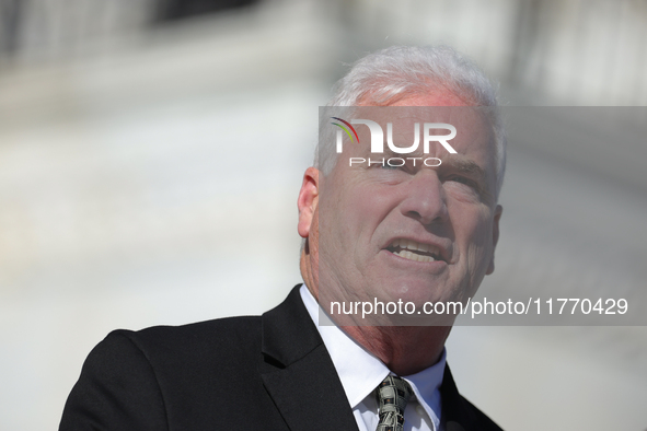 House Majority Whip Tom Emmer (R-MN) speaks at a GOP press conference on the steps of the U.S. Capitol in Washington, D.C. on November 12, 2...