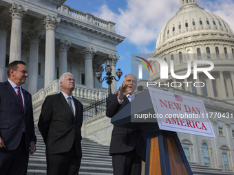 House Majority Leader Steve Scalise (R-LA) Leader Steve Scalise speaks at a GOP press conference on the steps of the U.S. Capitol in Washing...