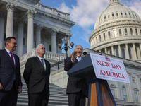 House Majority Leader Steve Scalise (R-LA) Leader Steve Scalise speaks at a GOP press conference on the steps of the U.S. Capitol in Washing...