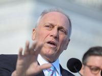 House Majority Leader Steve Scalise (R-LA) Leader Steve Scalise speaks at a GOP press conference on the steps of the U.S. Capitol in Washing...