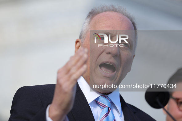 House Majority Leader Steve Scalise (R-LA) Leader Steve Scalise speaks at a GOP press conference on the steps of the U.S. Capitol in Washing...