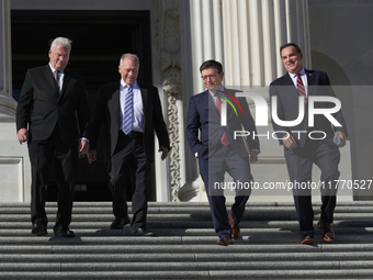 House Majority Whip Tom Emmer (R-MN), Leader Steve Scalise (R-LA), Speaker Mike Johnson (R-LA) and Chair of the National Republican Congress...