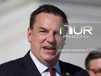 Chair of the National Republican Congressional Committee Rep. Richard Hudson (R-NC) speaks at a GOP press conference on the steps of the U.S...