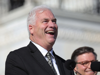 House Majority Whip Tom Emmer (R-MN) speaks at a GOP press conference on the steps of the U.S. Capitol in Washington, D.C. on November 12, 2...