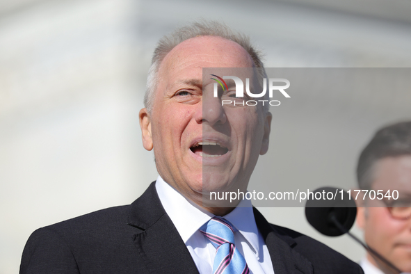 House Majority Leader Steve Scalise (R-LA) speaks at a GOP press conference on the steps of the U.S. Capitol in Washington, D.C. on November...