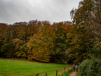 People enjoy outdoor activities in nature to combat the relative absence of sun and light, also known as 'Dutch weather', in Nijmegen, Nethe...