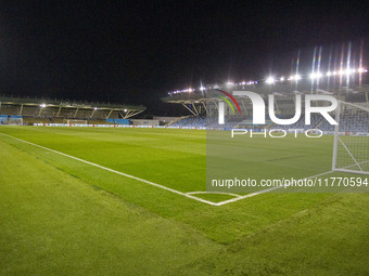 General view of Joie Stadium during the UEFA Champions League Group D match between Manchester City and Hammarby at the Joie Stadium in Manc...