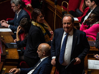 Former President of the Republic and Socialist MP Francois Hollande is at the National Assembly on the day of the question to the government...