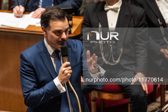 Laurent Saint-Martin, Minister attached to the Prime Minister, responsible for the Budget and Public Accounts, is in Parliament during the q...