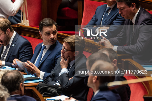 Laurent Saint-Martin, Minister attached to the Prime Minister, responsible for the Budget and Public Accounts, is in Parliament during the q...