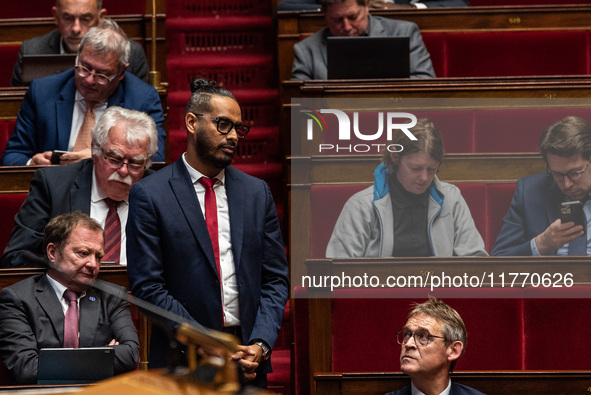 Frederic Maillot, deputy of the Democratic and Republican Left, is at the Assemblee Nationale in Paris, France, on November 12, 2024. 