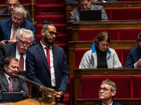 Frederic Maillot, deputy of the Democratic and Republican Left, is at the Assemblee Nationale in Paris, France, on November 12, 2024. (