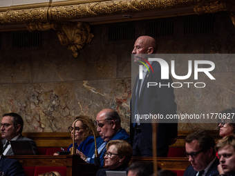 Rene Lioret, deputy of the Rassemblement National, is at the Assemblee Nationale in Paris, France, on November 12, 2024. (