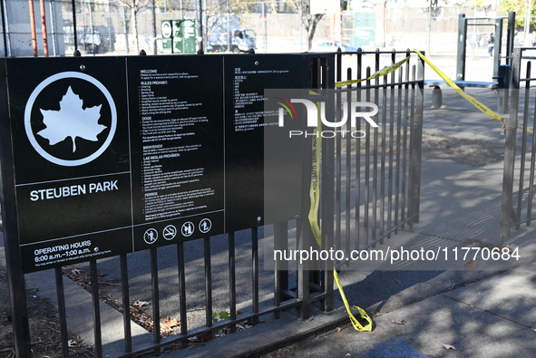 A 21-year-old man is fatally stabbed at Steuben Park in Brooklyn, New York, United States, on November 12, 2024. At approximately 8:45 a.m....