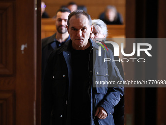 Bulgarian businessman Vasil Bozhkov appears in court in Sofia, Bulgaria, on November 12, 2024. (