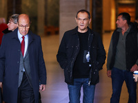 Bulgarian businessman Vasil Bozhkov appears in court in Sofia, Bulgaria, on November 12, 2024. (