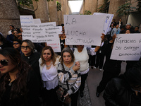 Judicial Branch workers participate in a ceremony to bid farewell to judges and magistrates who resign from voting to keep their posts at th...