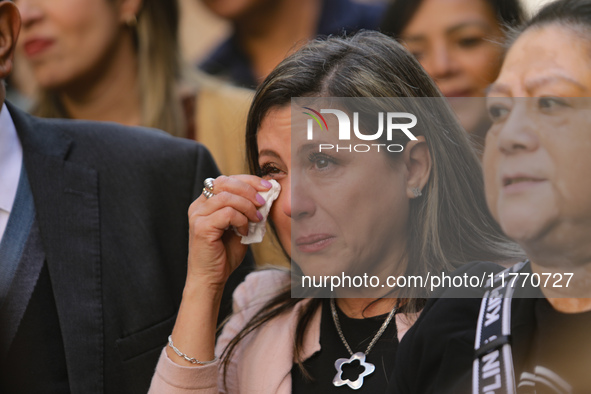 Judicial Branch workers participate in a ceremony to bid farewell to judges and magistrates who resign from voting to keep their posts at th...