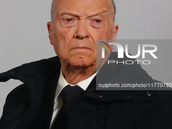 Alejandro Gertz Manero, Attorney General of the Mexican Republic, speaks during a briefing at the National Palace in Mexico City, Mexico, on...