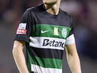 Morten Hjulmand of Sporting CP looks on during the Liga Portugal Betclic match between SC Braga and Sporting CP at Estadio Municipal de Brag...