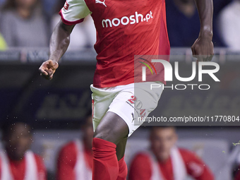 Roger Fernandes of SC Braga is in action during the Liga Portugal Betclic match between SC Braga and Sporting CP at Estadio Municipal de Bra...