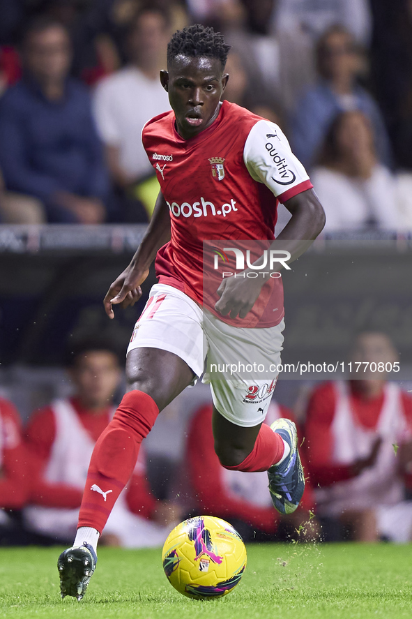 Roger Fernandes of SC Braga is in action during the Liga Portugal Betclic match between SC Braga and Sporting CP at Estadio Municipal de Bra...